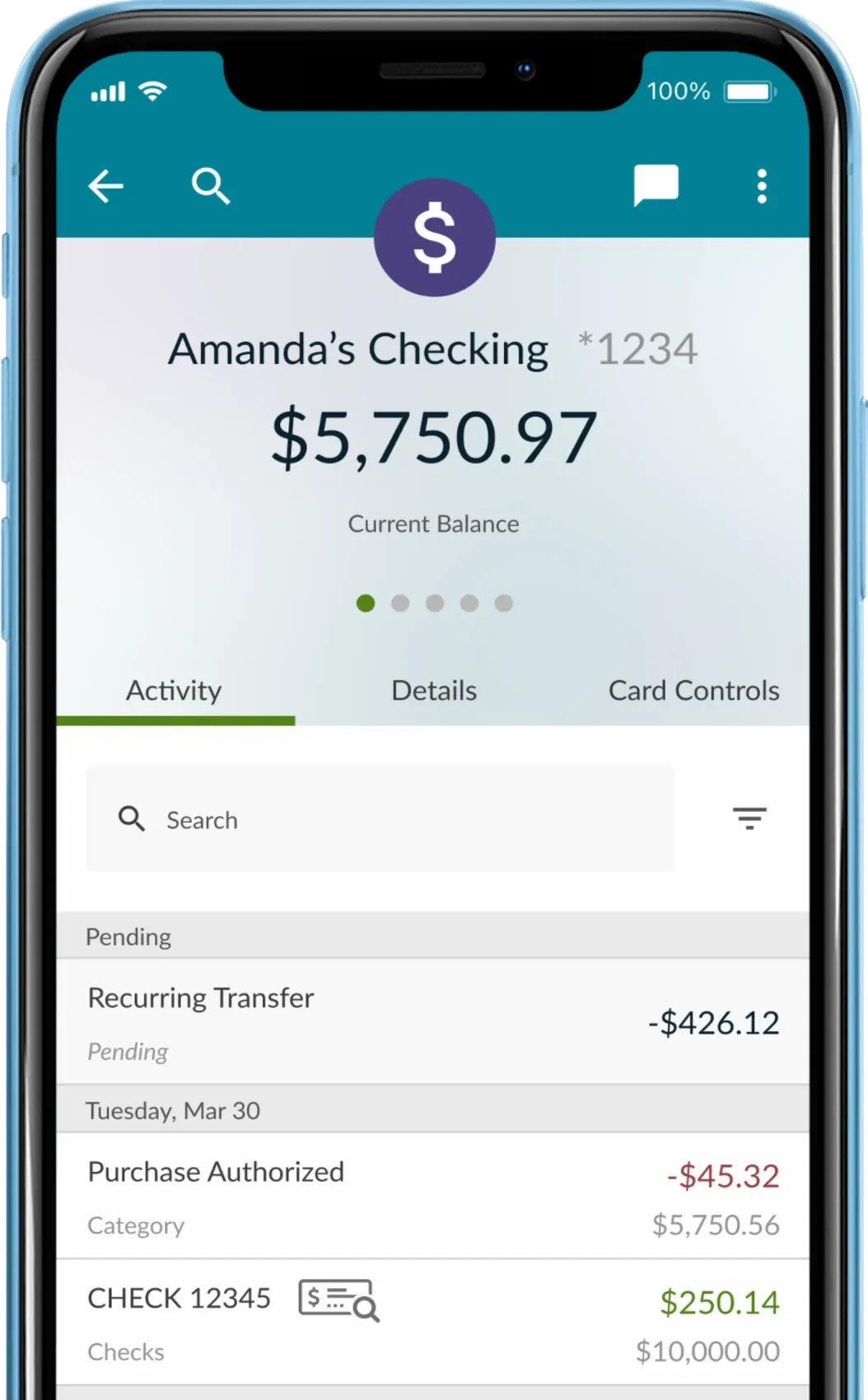 Credit Union Mobile App - Track Your Spending